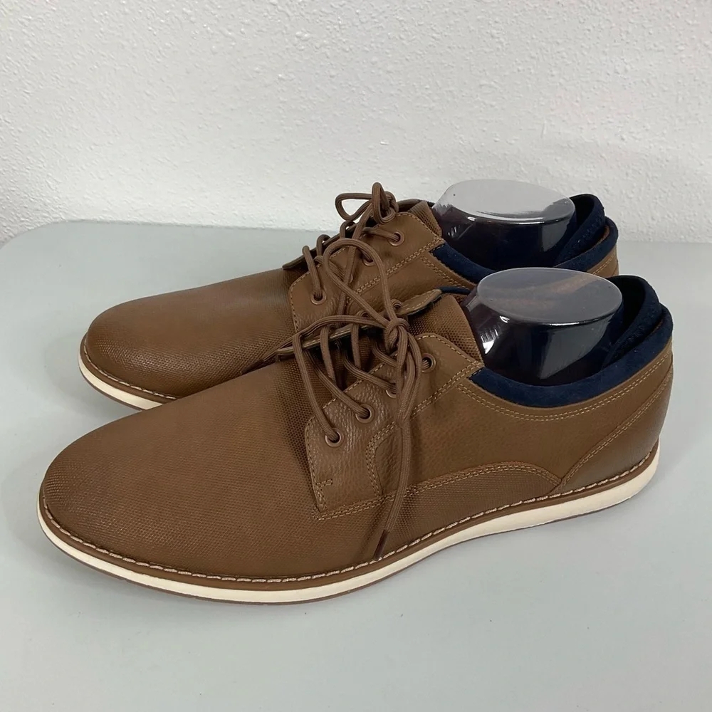 Aldo Mens Brown Lace Up Casual‎ Derby Shoes Size 12